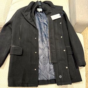 Cole Haan Plush Wool Blend Coat